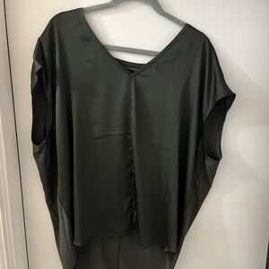 White House Black House Mixed Media Short Sleeve Top, Sergeant; Size XL; NWT